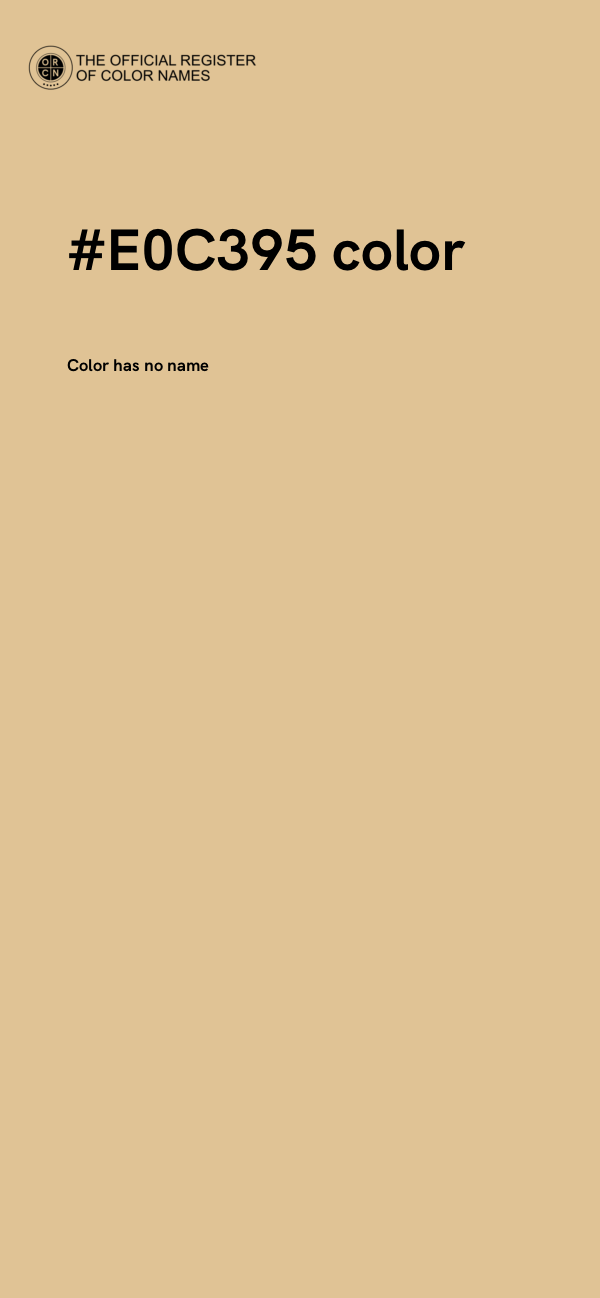 #E0C395 color image
