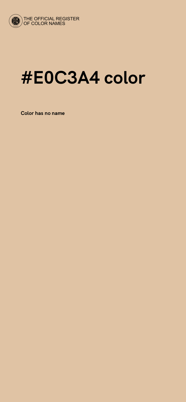 #E0C3A4 color image