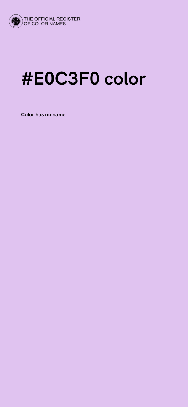 #E0C3F0 color image
