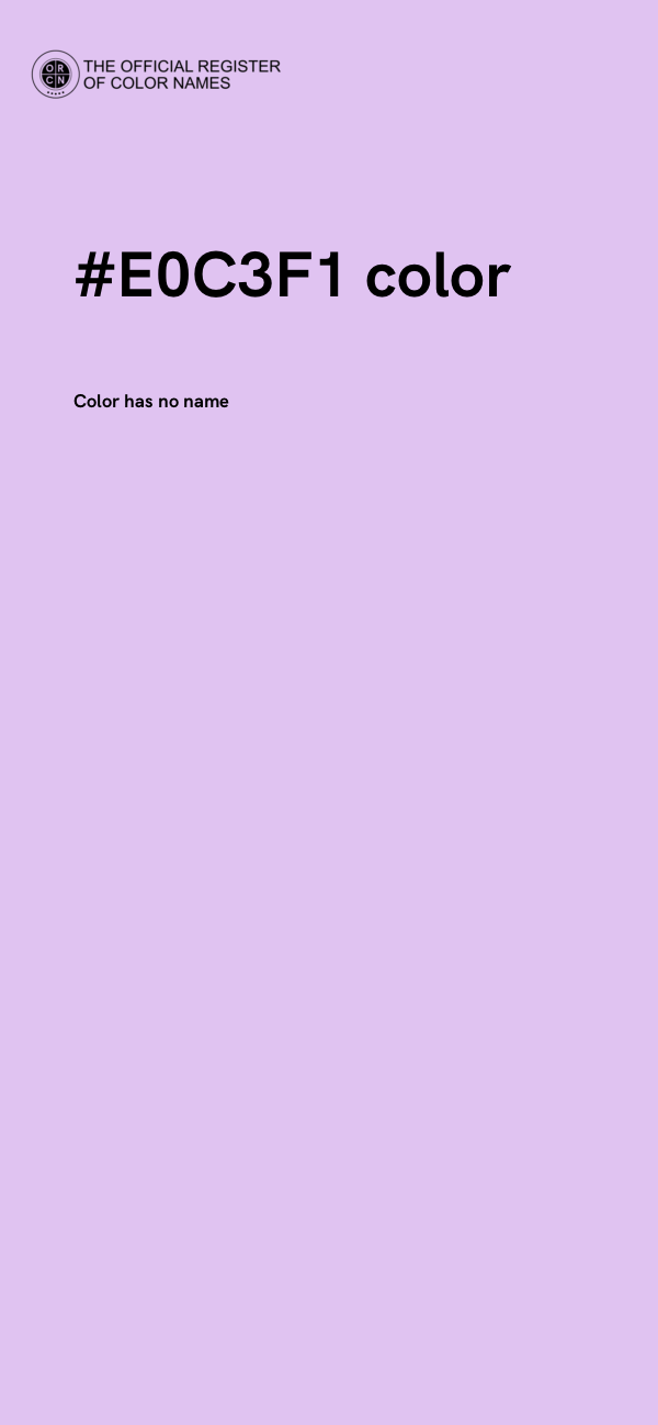 #E0C3F1 color image