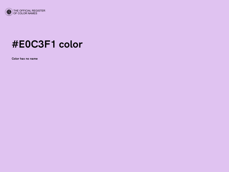 #E0C3F1 color image
