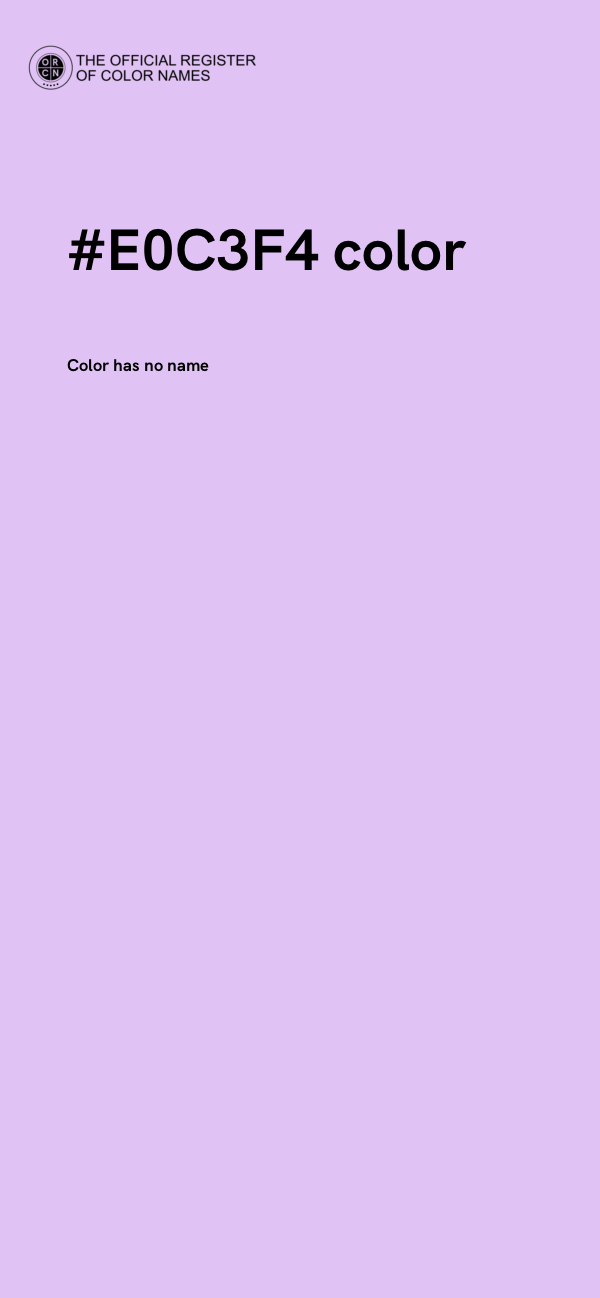 #E0C3F4 color image