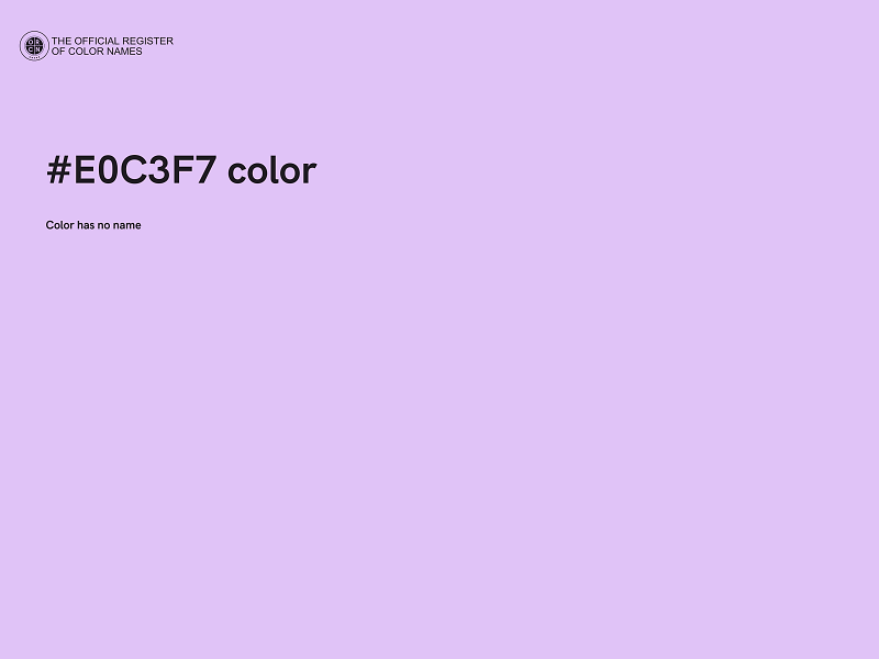 #E0C3F7 color image