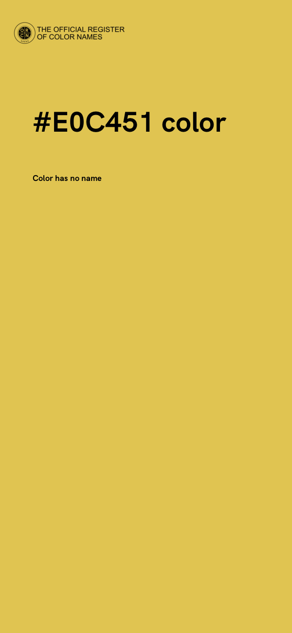 #E0C451 color image