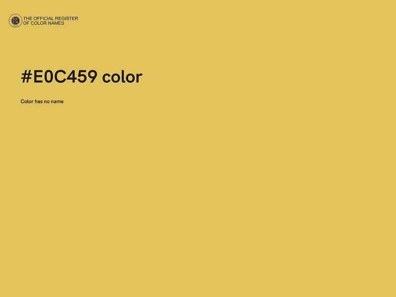 #E0C459 color image