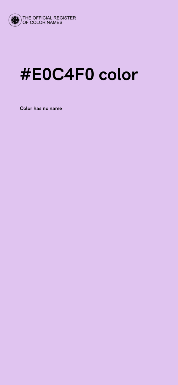 #E0C4F0 color image