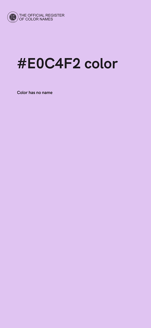 #E0C4F2 color image