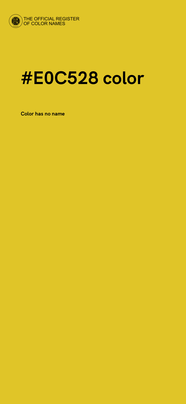 #E0C528 color image