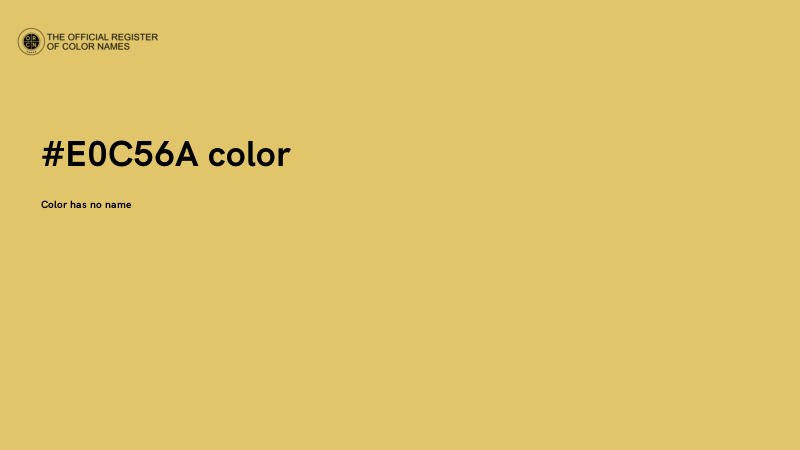#E0C56A color image