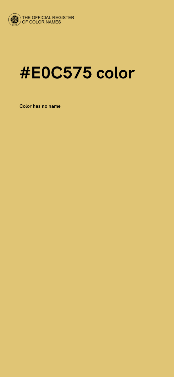 #E0C575 color image