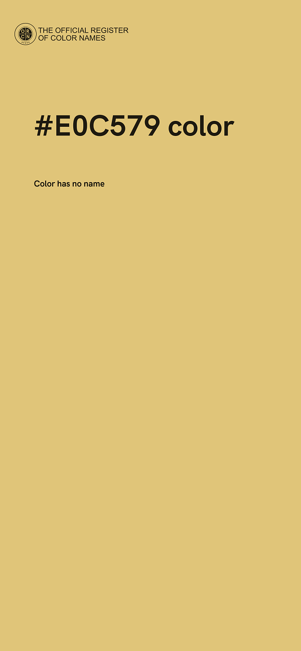 #E0C579 color image