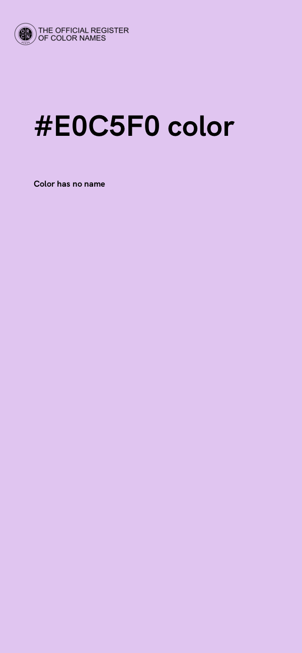 #E0C5F0 color image