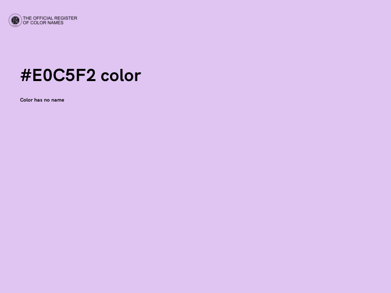 #E0C5F2 color image