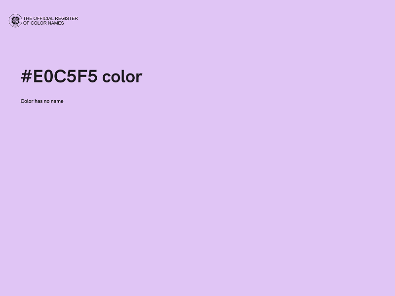 #E0C5F5 color image