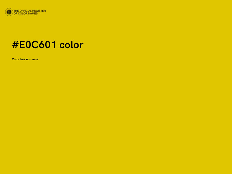 #E0C601 color image