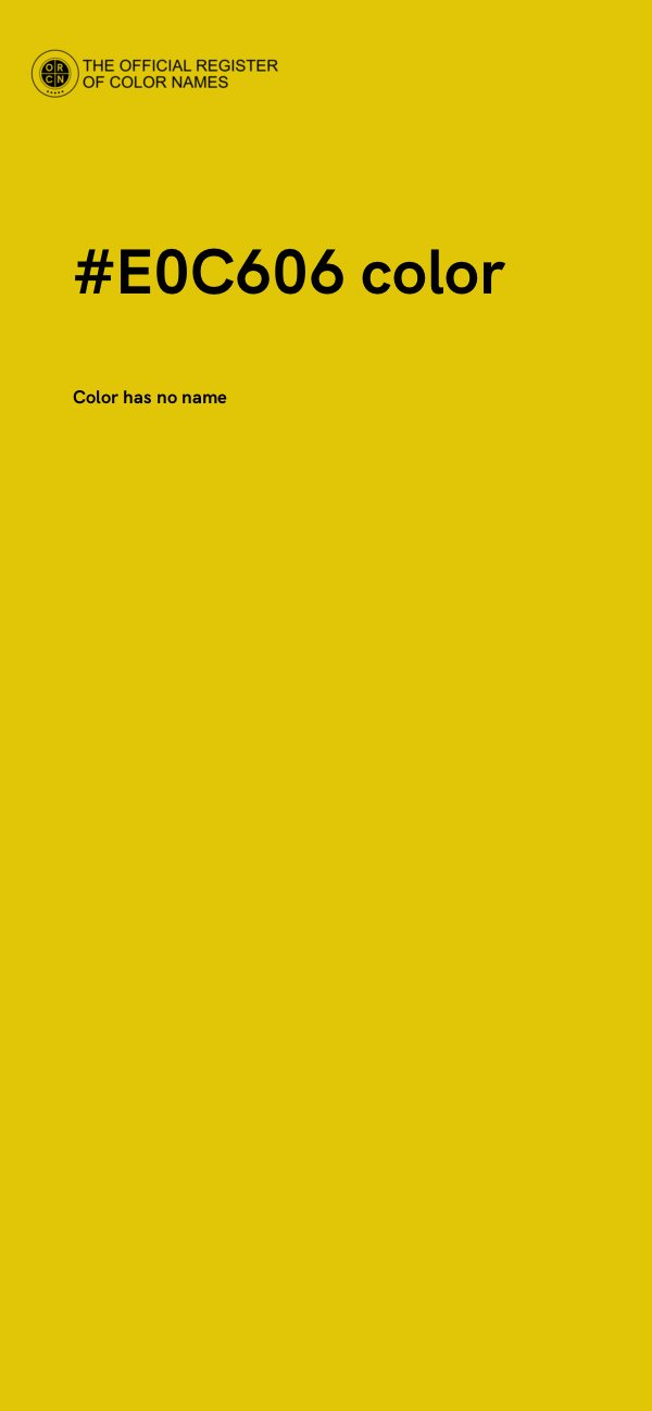 #E0C606 color image
