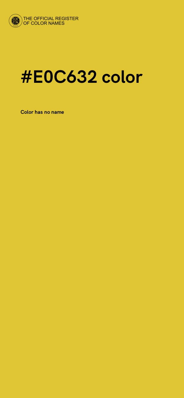 #E0C632 color image