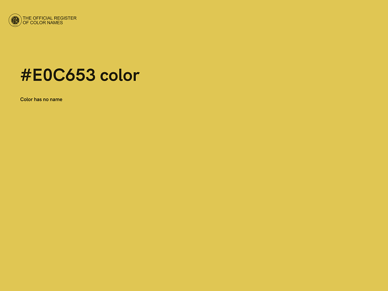 #E0C653 color image