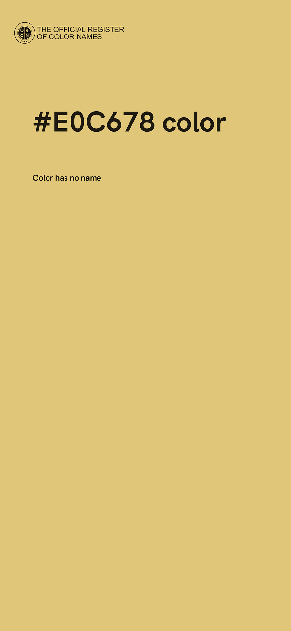 #E0C678 color image