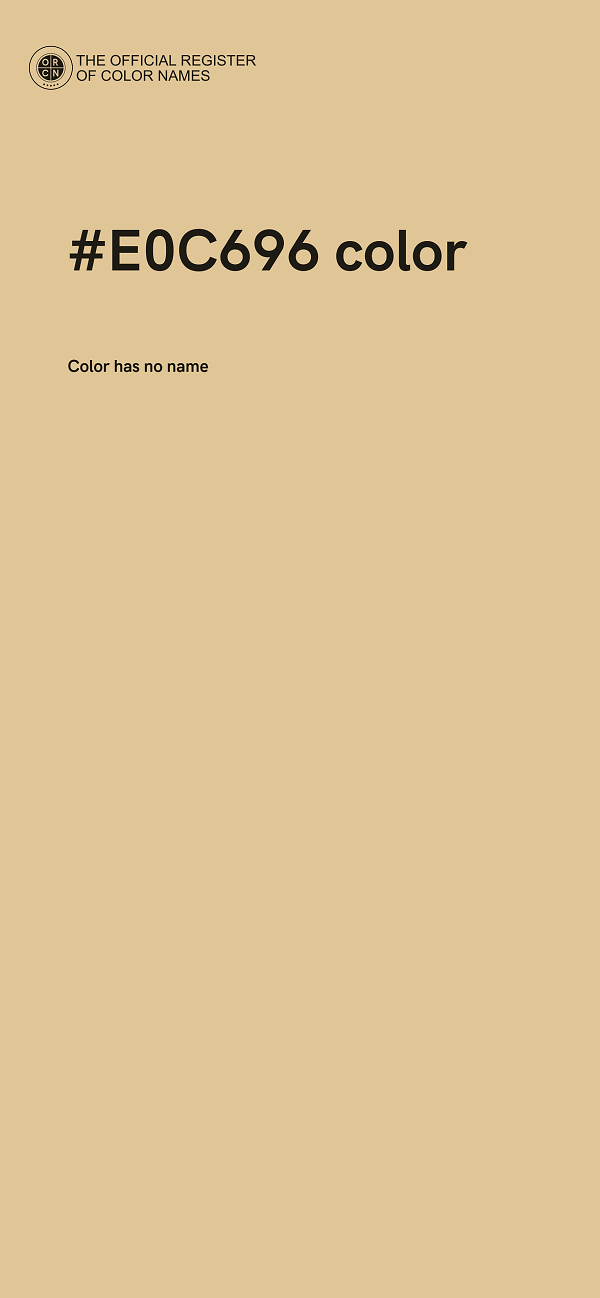 #E0C696 color image