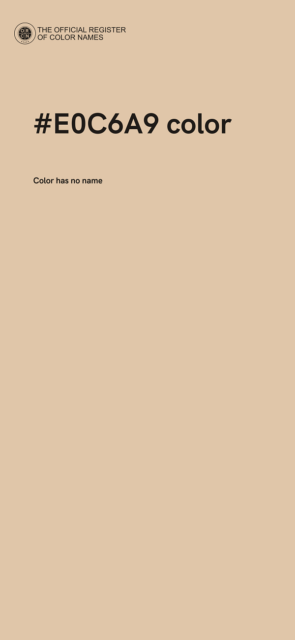 #E0C6A9 color image