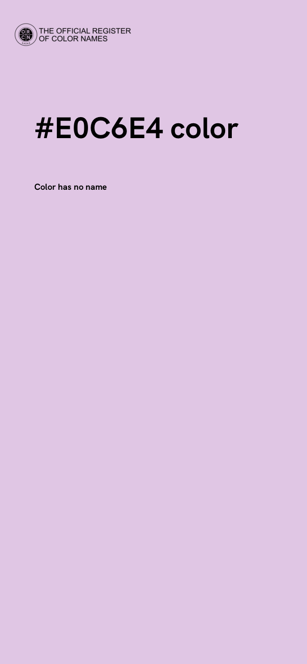 #E0C6E4 color image