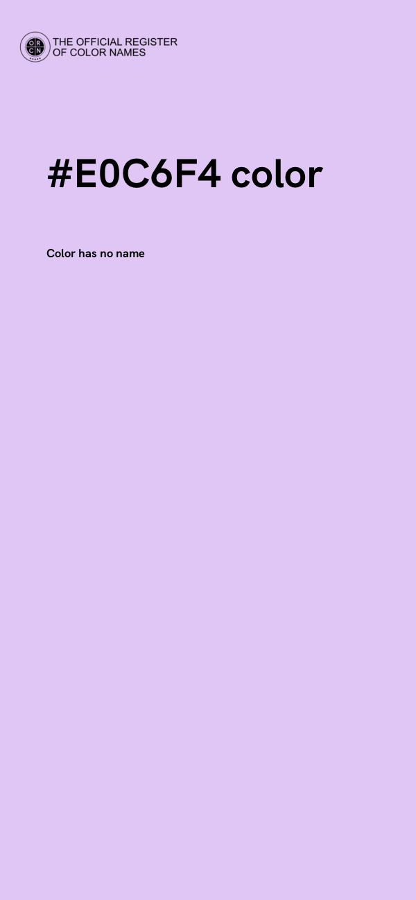 #E0C6F4 color image