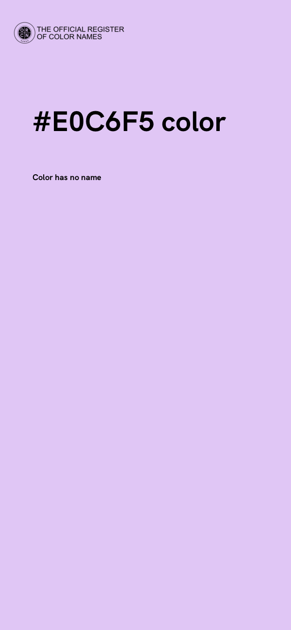 #E0C6F5 color image