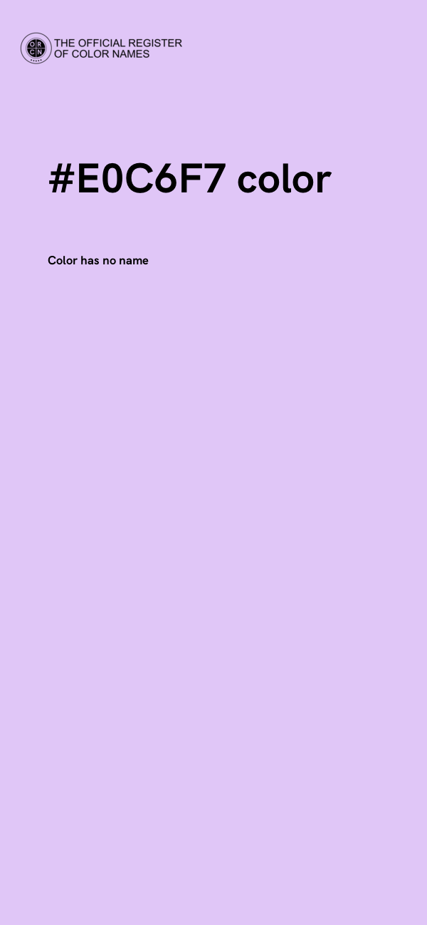 #E0C6F7 color image