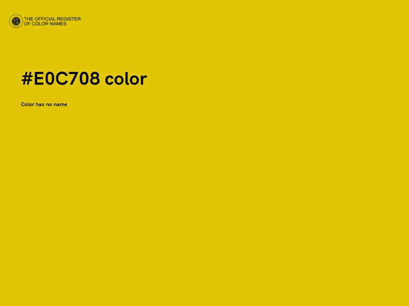 #E0C708 color image
