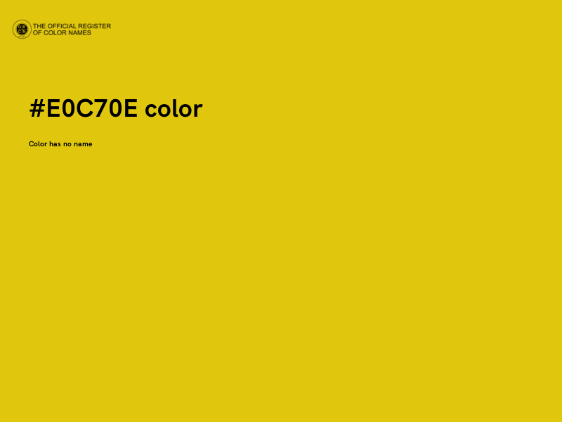 #E0C70E color image