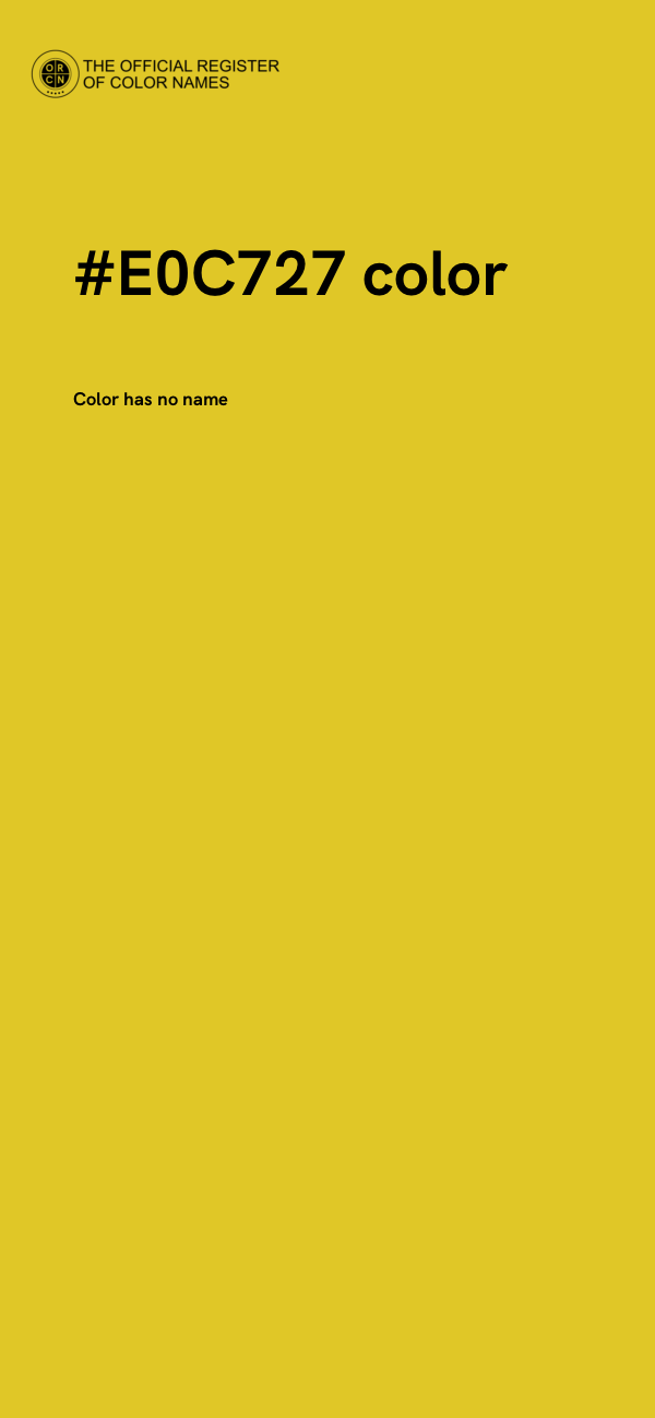 #E0C727 color image