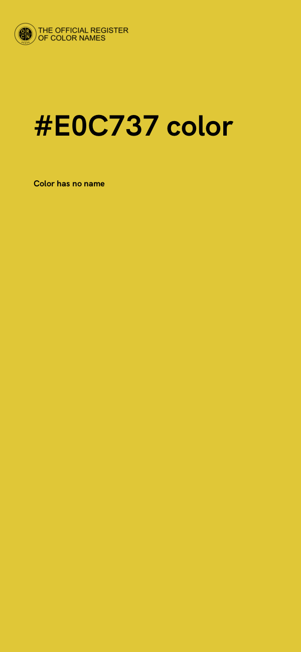 #E0C737 color image