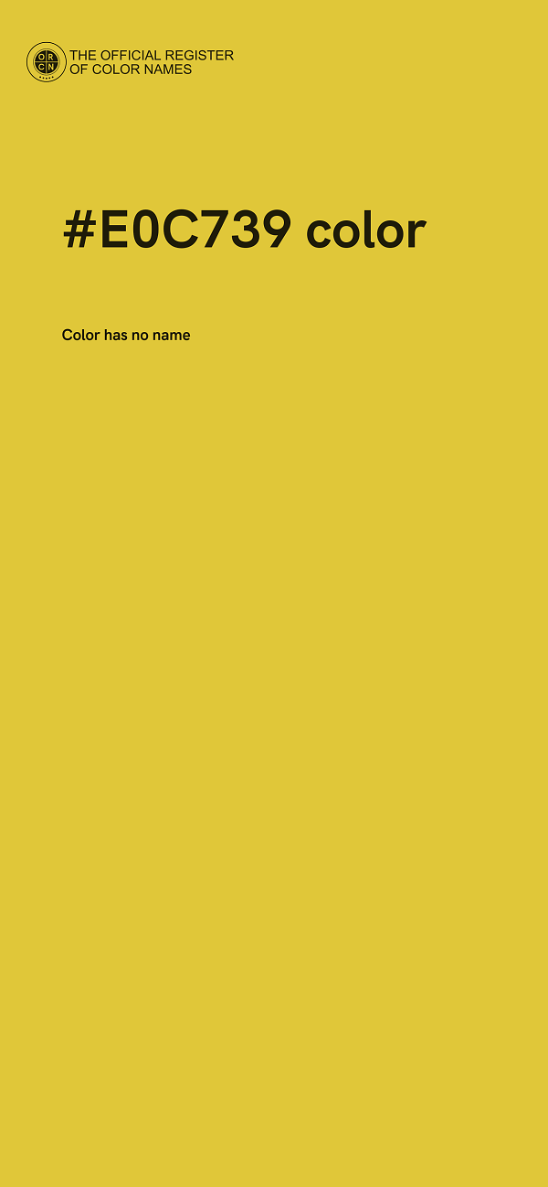 #E0C739 color image