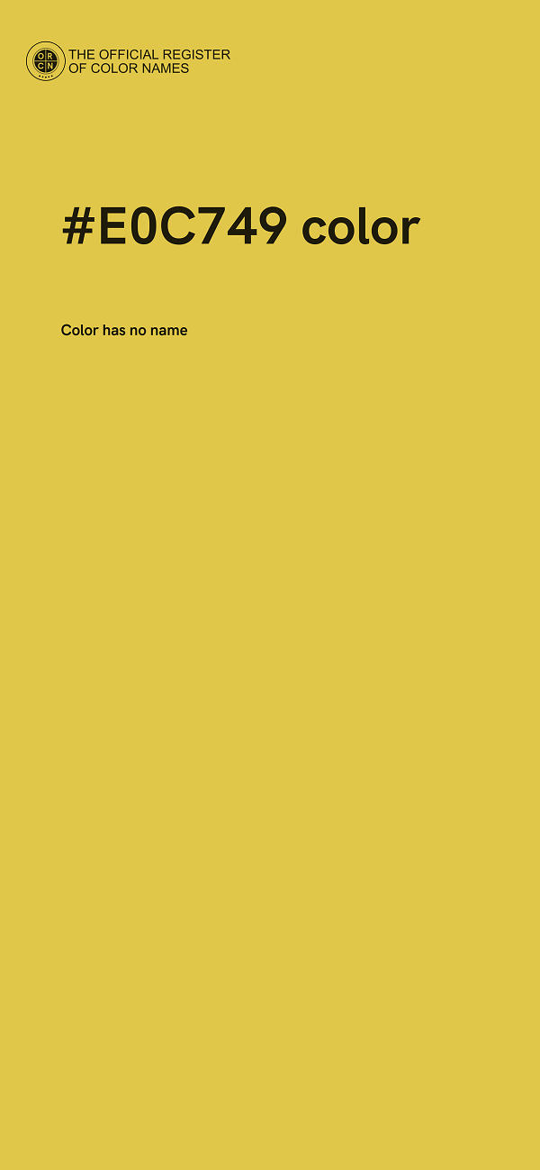 #E0C749 color image