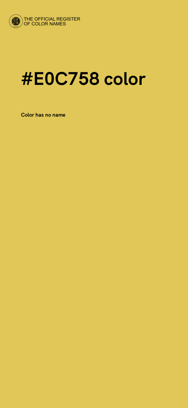 #E0C758 color image