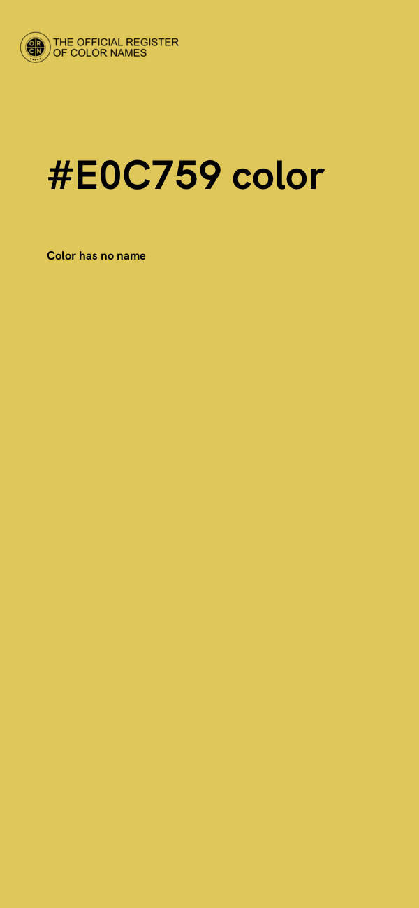 #E0C759 color image