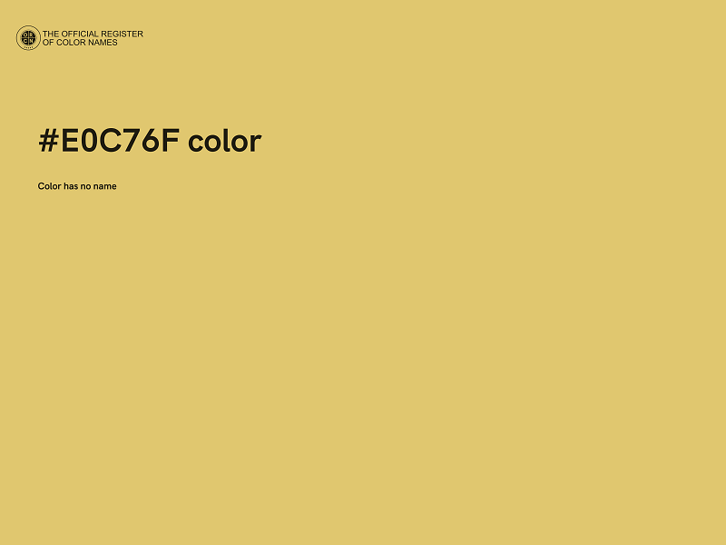 #E0C76F color image