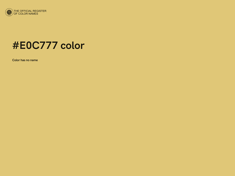 #E0C777 color image