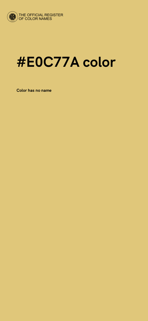#E0C77A color image
