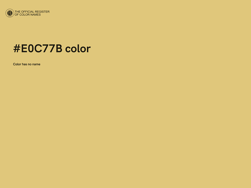 #E0C77B color image