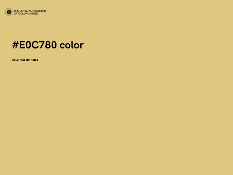 #E0C780 color image