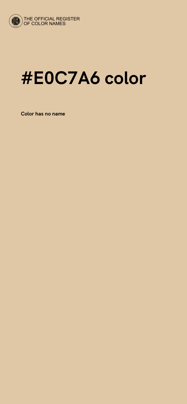 #E0C7A6 color image