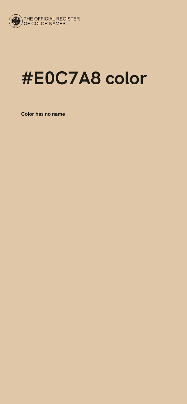 #E0C7A8 color image