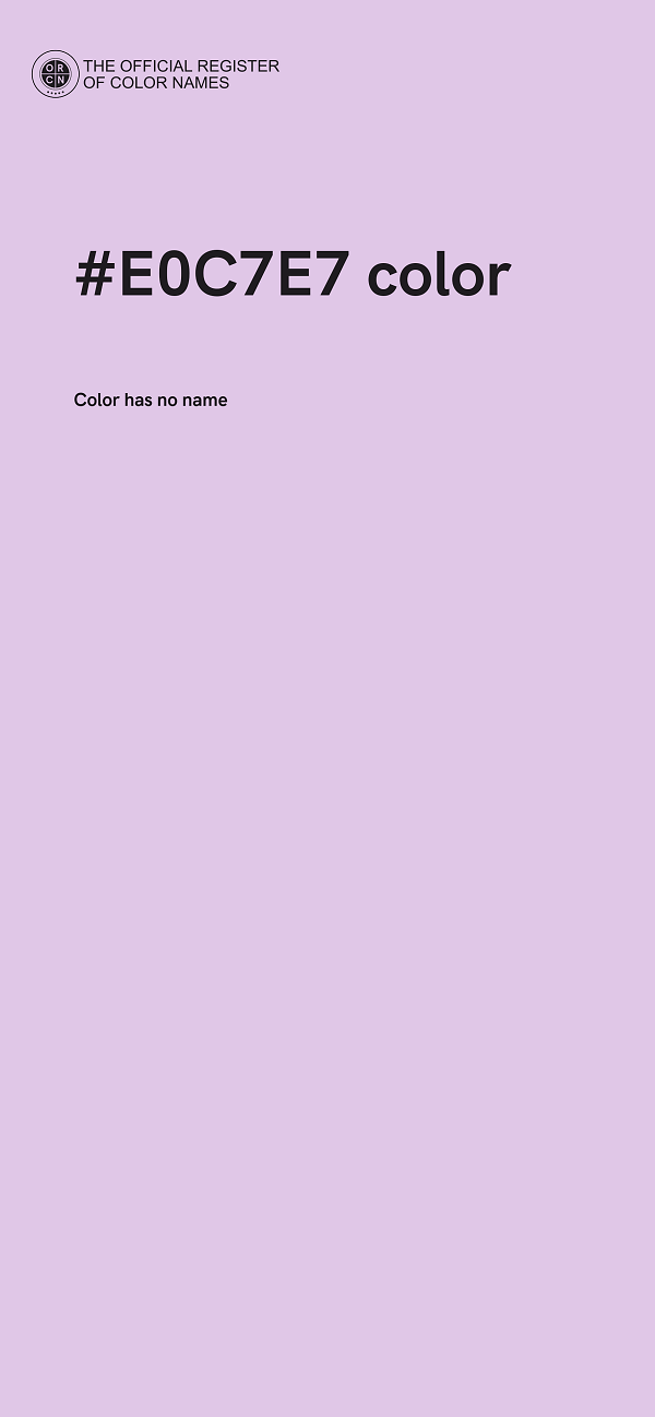 #E0C7E7 color image