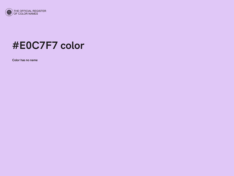 #E0C7F7 color image