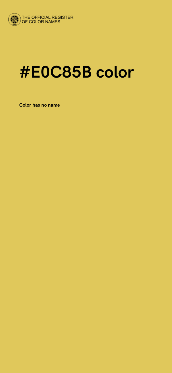 #E0C85B color image