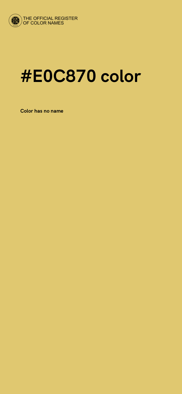 #E0C870 color image