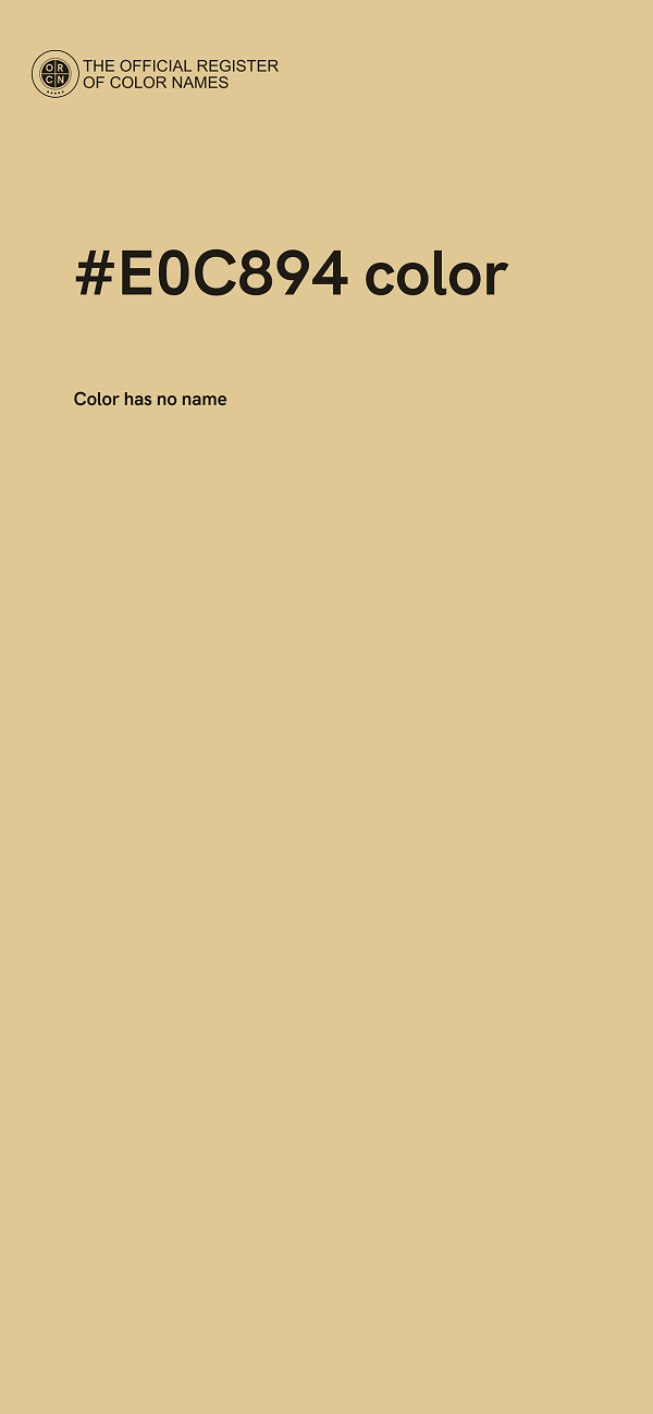 #E0C894 color image