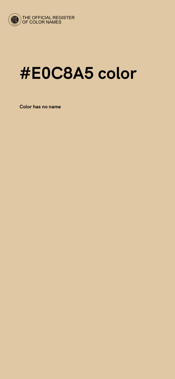 #E0C8A5 color image